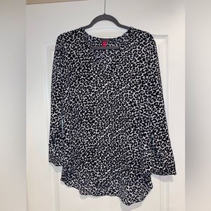Black/white leopard print Blouse XL